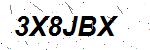 CAPTCHA verification image containing distorted text characters
