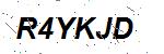 CAPTCHA verification image containing distorted text characters