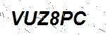 CAPTCHA verification image containing distorted text characters