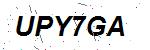 CAPTCHA verification image containing distorted text characters