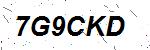 CAPTCHA verification image containing distorted text characters