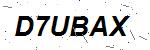 CAPTCHA verification image containing distorted text characters