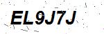 CAPTCHA verification image containing distorted text characters