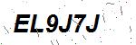 CAPTCHA verification image containing distorted text characters