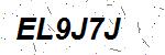 CAPTCHA verification image containing distorted text characters