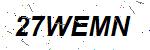 CAPTCHA verification image containing distorted text characters