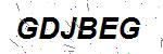 CAPTCHA verification image containing distorted text characters
