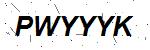 CAPTCHA verification image containing distorted text characters