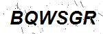 CAPTCHA verification image containing distorted text characters