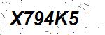 CAPTCHA verification image containing distorted text characters