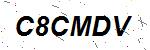 CAPTCHA verification image containing distorted text characters