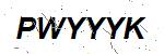 CAPTCHA verification image containing distorted text characters