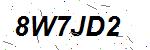 CAPTCHA verification image containing distorted text characters