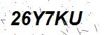 CAPTCHA verification image containing distorted text characters