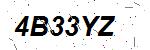 CAPTCHA verification image containing distorted text characters