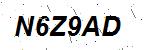 CAPTCHA verification image containing distorted text characters