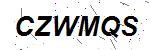 CAPTCHA verification image containing distorted text characters