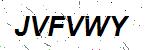 CAPTCHA verification image containing distorted text characters