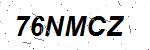 CAPTCHA verification image containing distorted text characters