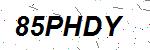CAPTCHA verification image containing distorted text characters