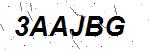 CAPTCHA verification image containing distorted text characters
