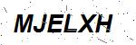 CAPTCHA verification image containing distorted text characters