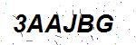 CAPTCHA verification image containing distorted text characters