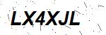 CAPTCHA verification image containing distorted text characters