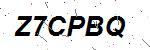 CAPTCHA verification image containing distorted text characters