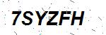 CAPTCHA verification image containing distorted text characters