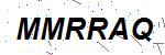 CAPTCHA verification image containing distorted text characters