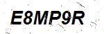 CAPTCHA verification image containing distorted text characters