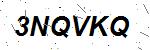 CAPTCHA verification image containing distorted text characters