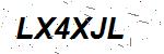 CAPTCHA verification image containing distorted text characters