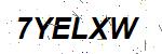 CAPTCHA verification image containing distorted text characters