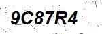 CAPTCHA verification image containing distorted text characters