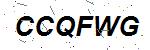 CAPTCHA verification image containing distorted text characters