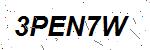 CAPTCHA verification image containing distorted text characters