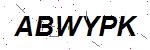 CAPTCHA verification image containing distorted text characters