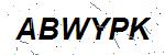 CAPTCHA verification image containing distorted text characters