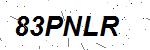CAPTCHA verification image containing distorted text characters