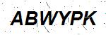 CAPTCHA verification image containing distorted text characters