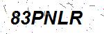 CAPTCHA verification image containing distorted text characters