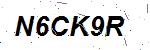 CAPTCHA verification image containing distorted text characters