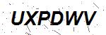 CAPTCHA verification image containing distorted text characters