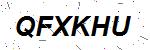 CAPTCHA verification image containing distorted text characters