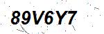 CAPTCHA verification image containing distorted text characters