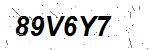 CAPTCHA verification image containing distorted text characters