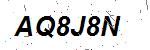 CAPTCHA verification image containing distorted text characters