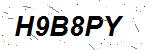 CAPTCHA verification image containing distorted text characters